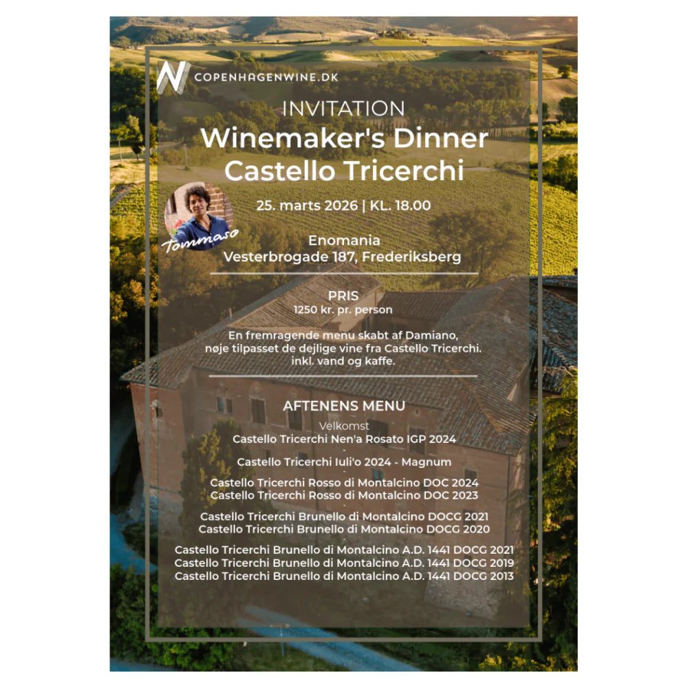 Winemaker's Dinner - Castello Tricerchi - Enomania - 25. marts 2026 kl. 18.00