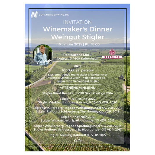 Winemaker's Dinner med Weingut Stigler - Restaurant Mark - 16. januar 2025 